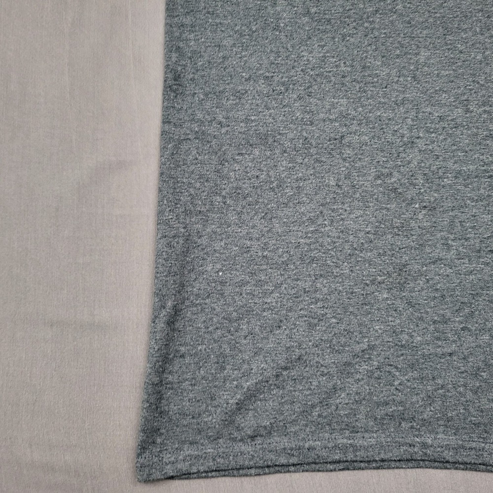 Gildan‎ Las Vegas Graphic T-Shirt S Charcoal Gray Heather Floral Butterfly Bird - Picture 5 of 11
